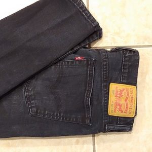 Levi's 510 black skinny fit stretch jeans 32×32